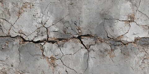 Cracked concrete surface