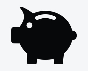 Piggy Bank Savings Icon Pig Money Jar Finance Saving Investment Fund Coin Cash Collection Bank Deposit Capital Earning Budget Piggybank Sign Symbol