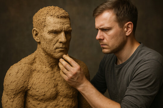 
sculptural self-portrait