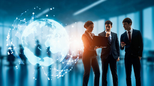 Multinational business people meeting in the office and global business image - Powered by Adobe