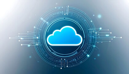 Abstract cloud computing graphic