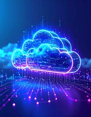 Abstract cloud computing concept
