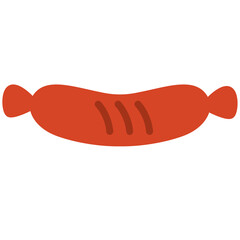 Illustration of a Cooked Sausage
