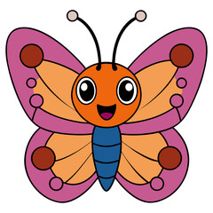 vector kawaii butterfly