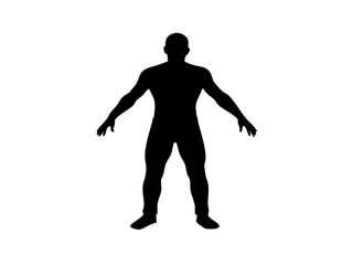 standing male body silhouette