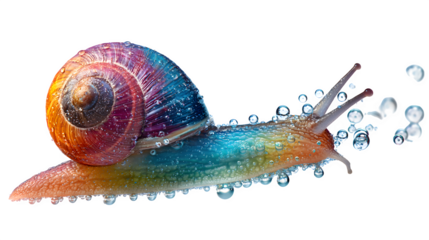 snail on white background