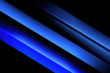 Abstract Diagonal Blue Lines On Black Background