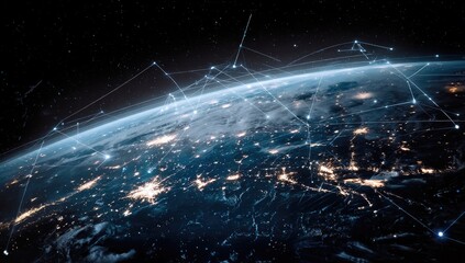 Earth network. Global connections from space