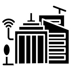 Smart Cities Glyph Icon