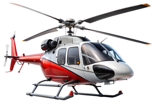 helicopter is shown in a isolated on white background ,PNG.AI Generated.