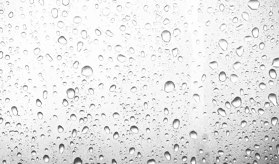 Water rain or shower drops seamless border isolated on transparent background. Realistic pure droplets condensed texture.