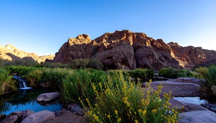 Obraz premium Rocky mountain river valley