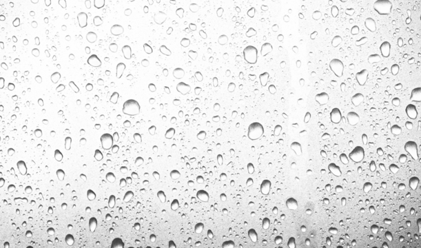 Water rain or shower drops seamless border isolated on transparent background. Realistic pure droplets condensed texture.