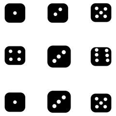set of black dice collection