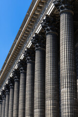 Paris, historical architecture of the city. Palace with columns. Paris France.