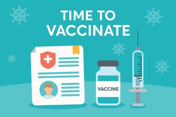 Time to vaccinate vaccination campaign illustration
