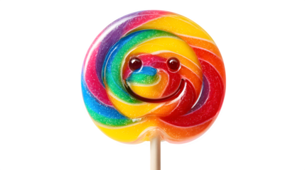 colorful lollipop isolated on white