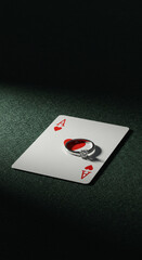 Engagement Ring on Playing Card