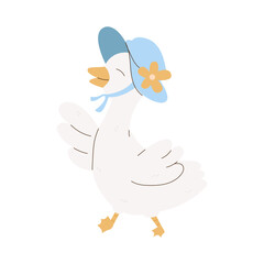 Cute Cartoon Goose Illustration 