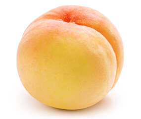 Golden Japanese peach premium fruit isolated on white background with clipping path.