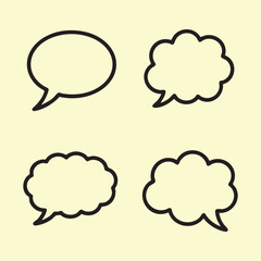 Dialog Cloud Icons Various dialog cloud icons, representing speech, communication, ideas, thoughts, and chat.