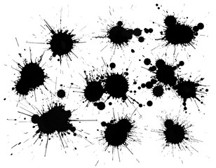 Black ink grunge splash vector illustration for design element