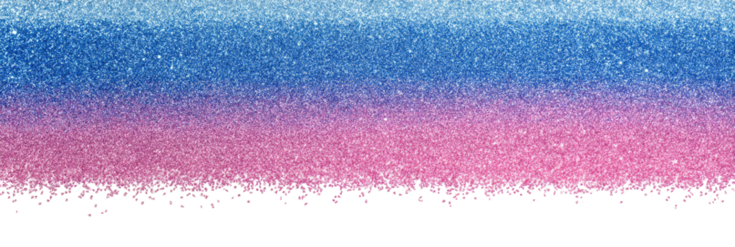 Abstract textured gradient, blending blue to pink, ending in a dark silhouette
