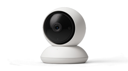 Camera lens icon with transparent tech background