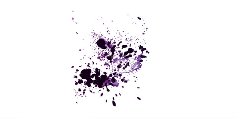  Watercolor or slime stain vector set.  Colorful paint splatters
