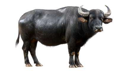 Majestic water buffalo isolated, showcasing power and strength, perfect for commercial projects