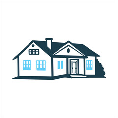 Simple Single Family House Outline Illustration Single family home outline