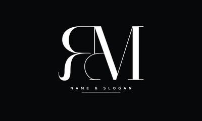 Fototapeta premium RM, MR, R, M Abstract Letters Logo Monogram