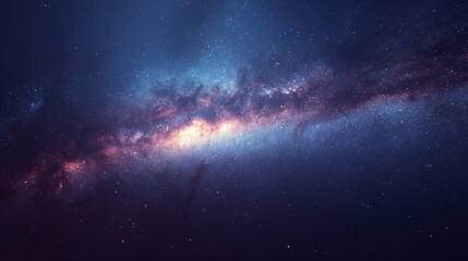 Obraz premium Milky Way Galaxy Section with Star Clusters and Nebulae