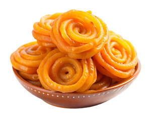 Fototapeta premium jalebi isolated on white background ,PNG.AI Generated.