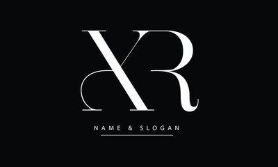 XR, RX, X, R Abstract Letters Logo Monogram