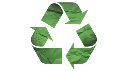 Sustainable green recycle symbol promoting eco awareness now
