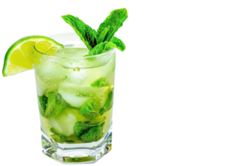 Refreshing mojito cocktail with lime and mint, a summer drink