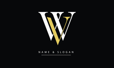 WV, VW, W, V Abstract Letters Logo Monogram