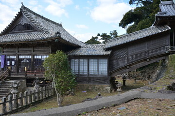 平戸城内の亀岡神社の風景