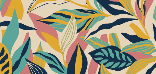 Elegant Abstract Floral Scarf Print Design | Shawls & Dupatta Textile Fabric Patterns For Digital Printing on Silk, Chiffon