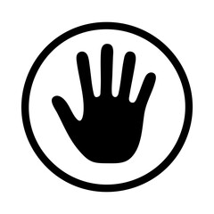 Obraz premium Swearing Hand Icon – Oath or Legal Pledge Symbol