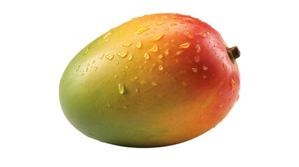 Fototapeta premium Fresh mango glistening with water droplets for vibrant ads