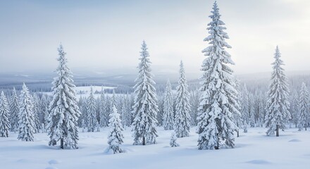 静寂な雪景色 白銀の針葉樹 柔らかな光 冬景色 (Shijikanayuki keshiki Hakugin no shin'yōju Yawarakana hikari Fuyukeshiki) This translates roughly to: "Silent snow scene, silver conifers, soft light, winter landscape."