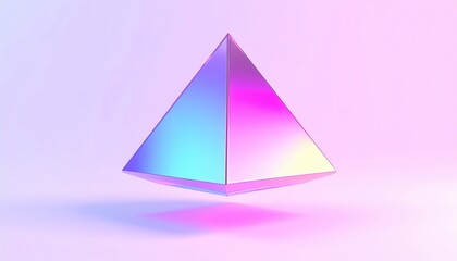 3D Floating Pyramid Abstract Background