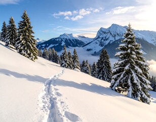 Snowy mountain path (5)