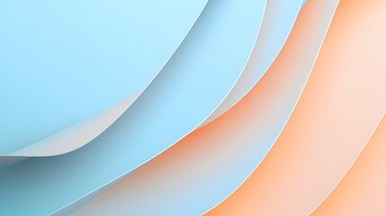 A layered design featuring soft pastel colors and flowing curves creates a calming and elegant visual effect.