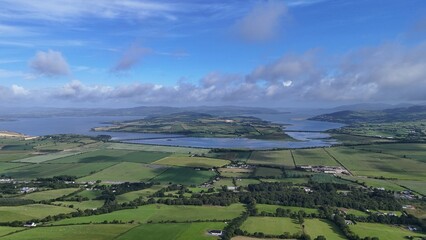 Fototapeta premium survol du site historique de Grianan de Aileach en irlande