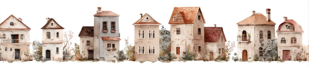 Fototapeta premium Neo-Urban Retro-Future Dwellings