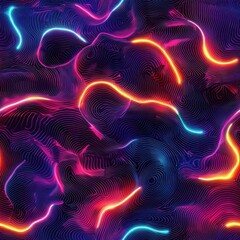 Fototapeta premium Abstract Neon Wave Pattern