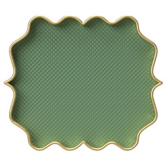 Elegant Green and Gold Decorative Frame with Text Space
